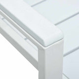Garden Chair Set of 4 White HDPE and steel Standard Durable 47884