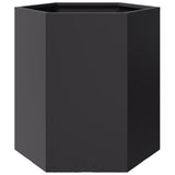 Garden Planter Black Hexagon 46x40x45 cm Steel 851108