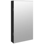Mirror Jewellery Cabinet with LED Lights Wall Mounted Black 353239