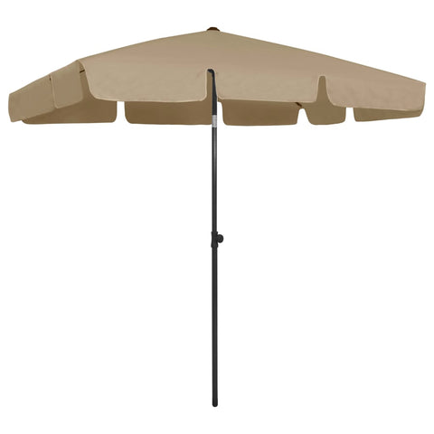 Beach Parasol Taupe 200x125 cm 314730