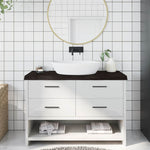 Bathroom Countertop Dark Brown 120x60x cm Treated Solid Wood 3156240