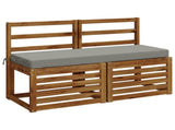 2-Piece Bench Cushions SOEST 2 pcs 100% Polyester Grey 949699