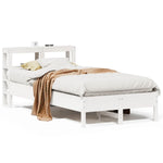 Bed Frame without Mattress White 75x190 cm Small Single Solid Wood Pine 3306172