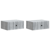 Bedside Cabinet with Drawer 2 pcs Grey Sonoma 49 x 34.5 x 20 cm 897948