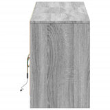 TV Cabinet with LED Grey Sonoma 180x34x50 cm Engineered Wood 3307931