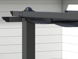 3 x 3m Aluminium Pergola, with Retractable Roof - Dark Grey T3398P313601
