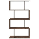 ZNTS Room Divider Bookcase 4-Tier Brown Oak 70x24x129 cm Engineered Wood 858108