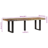 Bench 160 cm Solid Wood Reclaimed and Steel 4006412