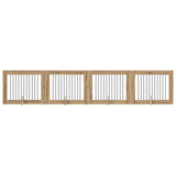 Dog Gate with Stands 4 pcs Artisan Oak 100 x 80 cm 892066