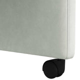 Dining Chairs with Wheels 2 pcs Light grey 58 x 65 x 98 cm 42017875