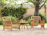 Garden Chair Set of 2 Natural wood Solid acacia wood Standard 310256