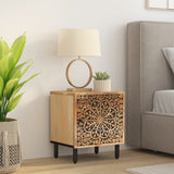 ZNTS Bedside Cabinet 40x33x46 cm Solid Wood Mango 358208