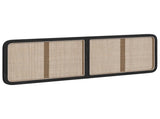 Headboard with Headboard Black 180 x 55x 3 cm Rattan 42011572
