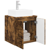 Wall-Mounted Sink Vanity Smoked Oak 49.5 x 41 x 62.5 cm 890417