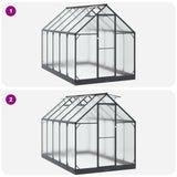 Garden Greenhouse with Door Anthracite 183.5 x 303.5 x 207 cm 3433043