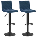 Bar Stools 2 pcs Blue Velvet 333735
