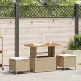 Garden Dining Set Beige Poly Rattan 42007918