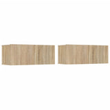 4 Piece TV Cabinet Set Sonoma Oak Engineered Wood 3114536