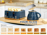 3000W 1.7L Rapid Boil Kettle & 4 Slice Toaster, Kettle and Toaster Set with 7 Browning Controls and T3398P344716
