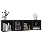Book Cabinet/TV Cabinet Black 143x30x36 cm 800262