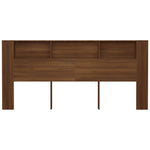 ZNTS Headboard Cabinet Brown Oak 220x18.5x104.5 cm 817284