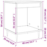 ZNTS Bedside Cabinets 2 pcs Sonoma Oak 40x35x50 cm Engineered Wood 830707