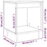 ZNTS Bedside Cabinets 2 pcs Sonoma Oak 40x35x50 cm Engineered Wood 830707