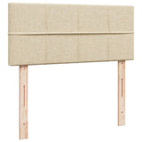 Box Spring Bed with Mattress Cream 120x190 cm Fabric 3285832