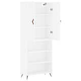 Highboard White 69.5x34x180 cm Engineered Wood 3196043