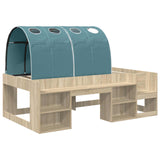 Kids'High Bed Frame with Storage 3 pcs Engineered Wood 3423600
