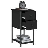 ZNTS Bedside Cabinet Black 32x42x70 cm Engineered Wood 826093