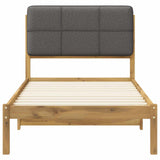 Bed Frame with Upholstered Headboard Whitewash and Light Grey 904120