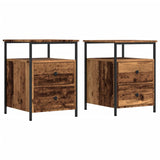 ZNTS Bedside Cabinets 2 pcs Old Wood 44x45x60 cm Engineered Wood 857255