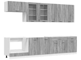 Kitchen Unit LYON 8 pcs Grey Sonoma Engineered Wood 3438208