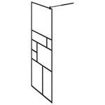 Walk-in Shower Wall with Clear ESG Glass 80x195 cm Black 150752