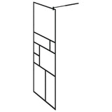 Walk-in Shower Wall with Clear ESG Glass 80x195 cm Black 150752