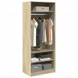 Wardrobe Sonoma Oak 80x50x200 cm Engineered Wood 3307695