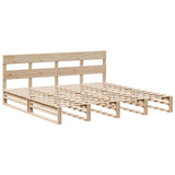 Bed Frame without Mattress 200x200 cm Solid Wood Pine 3302306