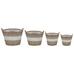 Raised Bed 4 pcs Wicker with PE Lining 246830