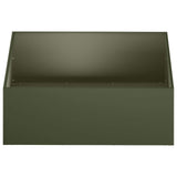 Garden Planter 2 pcs Olive Green 60 x 60 x 20 cm 8005001