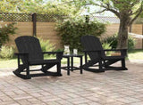 Garden Lounge Set 3 pcs Black HDPE 3335840