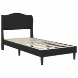 Bed Frame with Headboard Black 90 x 190 cm Velvet 3415276