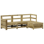 ZNTS 4 Piece Garden Sofa Set Impregnated Wood Pine 3250771