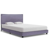 Bed Frame without Mattress Light Grey Fabric 135x190 cm Double 281166