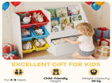 Toy Storage Unit, 3-Tier Toy Organiser Shelf with 6 Removable Storage Bins for Bedroom, Nursery, T3398P421976