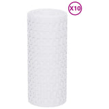 Balcony Screens 10 pcs White 255x19 cm Poly Rattan 156313