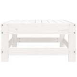Garden Footstool White Solid Wood Pine 825486