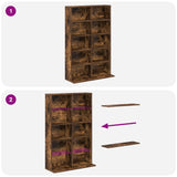 CD Cabinet Smoked Oak 65 x 23.5 x 97.5 cm Engineered Wood 8012682