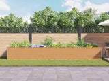 Garden Raised Bed 390 x 100 x 68 cm Galvanised Steel 42017369