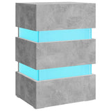 LED Bedside Cabinet Concrete Grey 45x35x67 cm Engineered Wood 326844